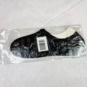 Pair of black plain solid no-show socks, invisible or liner socks